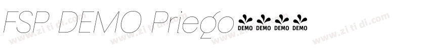 FSP DEMO Priego字体转换